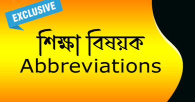 ইন্টারভিউ স্পেশ্যাল - শিক্ষা সংক্রান্ত Abbreviations